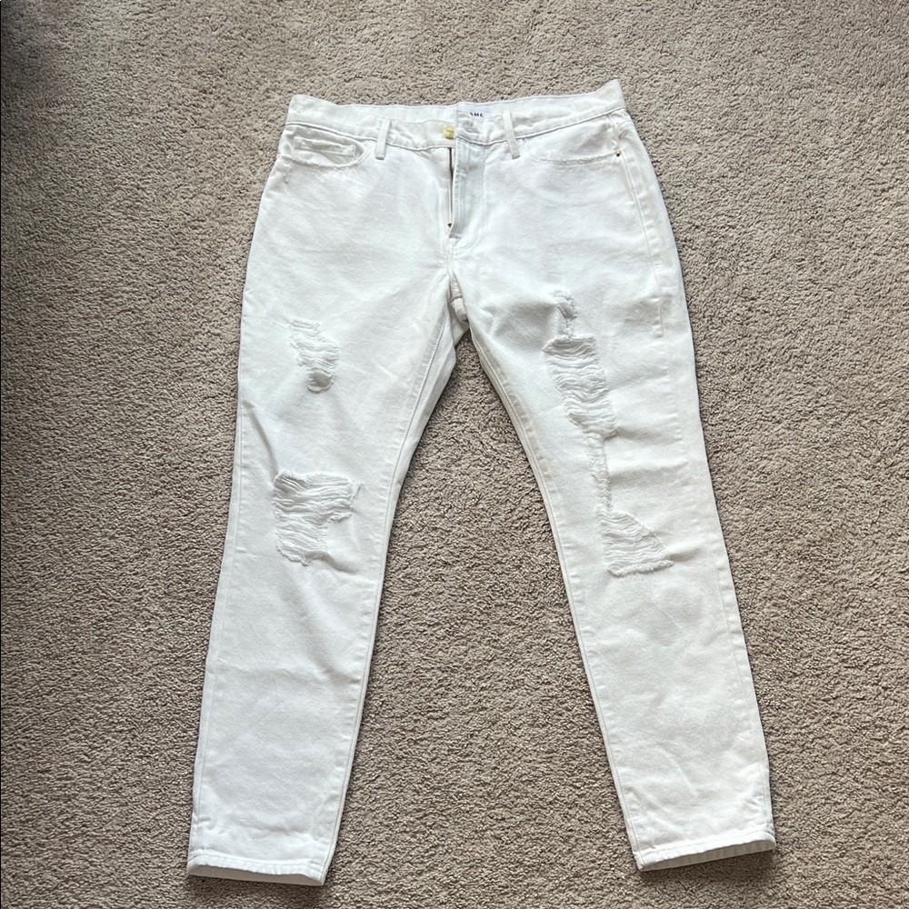 Frame Denim Le Garçon Mid Rise Straight Fit Jean